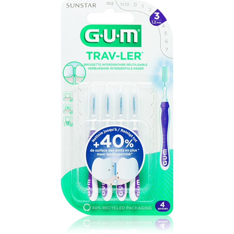 G.U.M Trav-Ler Interdental perie interdentara 1,2 mm 4 buc