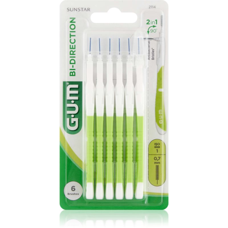 G.U.M Bi Direction Interdental Brush perie interdentara 0,7 mm 6 buc