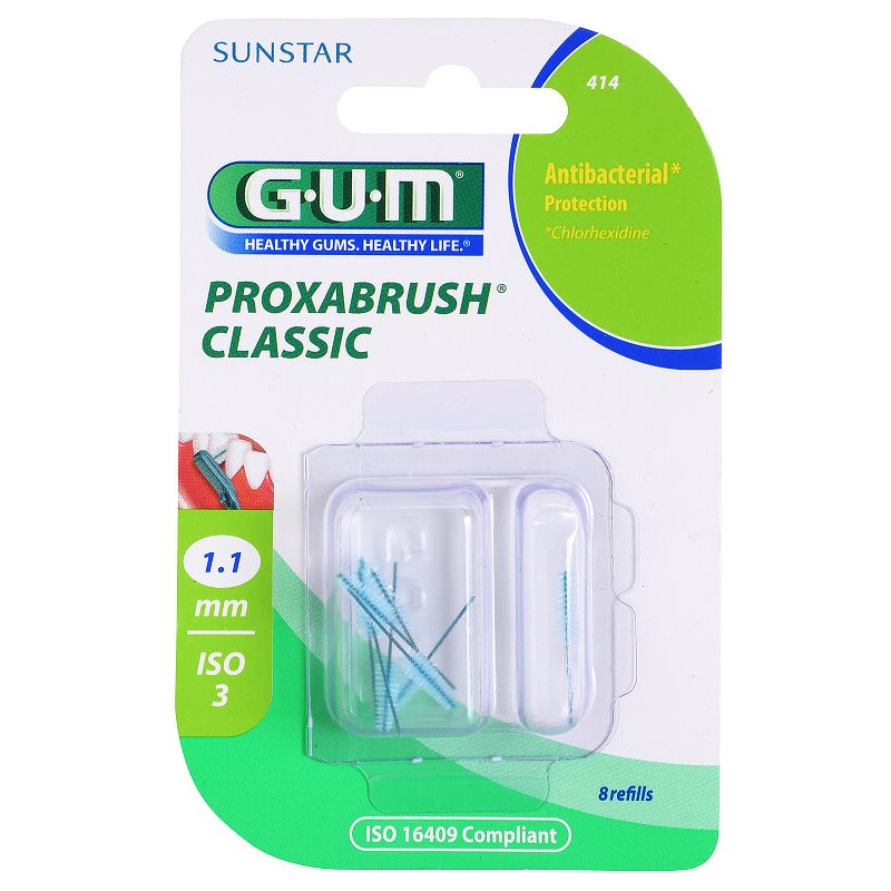 G.U.M Proxabrush Classic rezerve perii interdentare 8 bucati 1,1 mm 8 buc