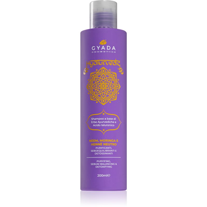 Gyada Cosmetics Hyalurvedic șampon detoxifiant pentru curățare cu acid hialuronic 200 ml