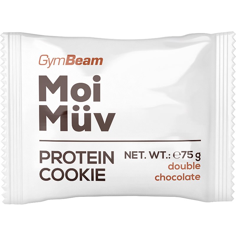 GymBeam MoiMüv Protein Cookie biscuiți cu proteine aroma Double Chocolate 75 g