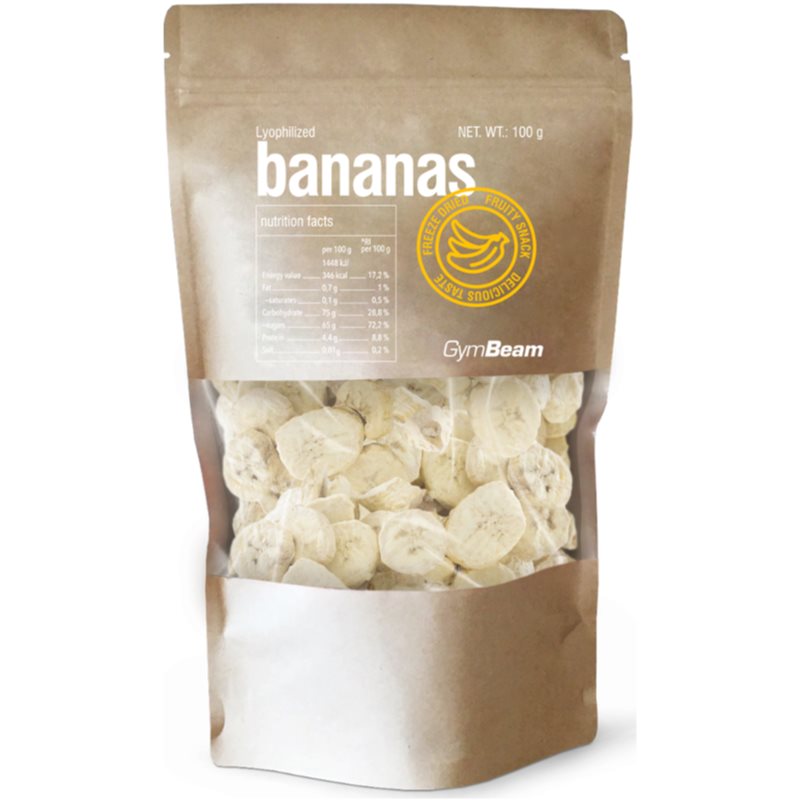 GymBeam Lyophilized Bananas fructe uscate prin congelare 100 g