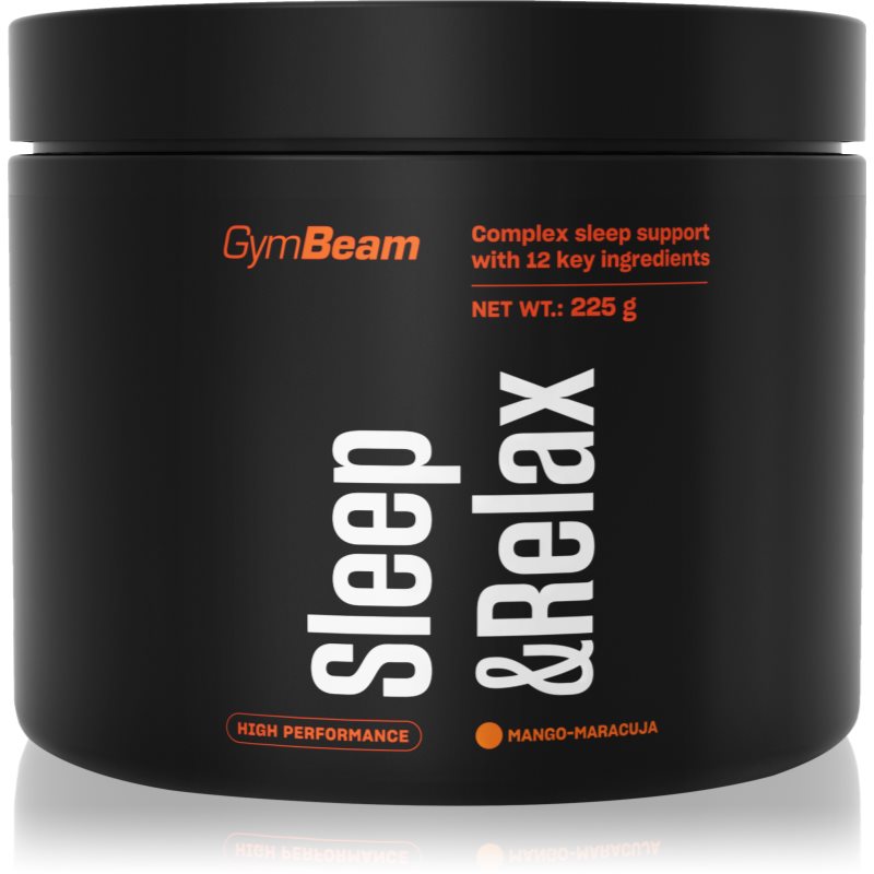 GymBeam Sleep & Relax pulbere pentru favorizarea somnului și a regenerării aroma Mango Maracuja 225 g