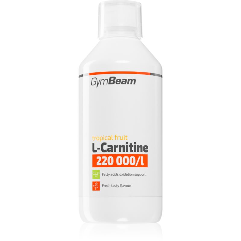 GymBeam L-Carnitine 220 000 mg/l arzător de grăsimi aroma Tropical Fruit 500 ml