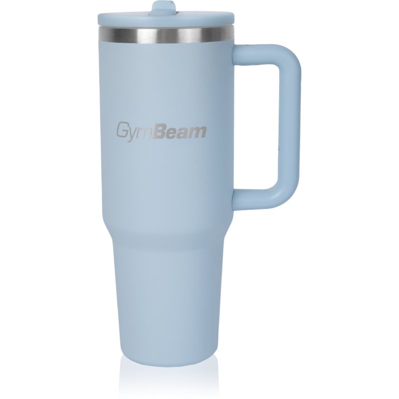 GymBeam Thermo Tumbler pahar din oțel inoxidabil cu pai culoare Blue 1200 ml