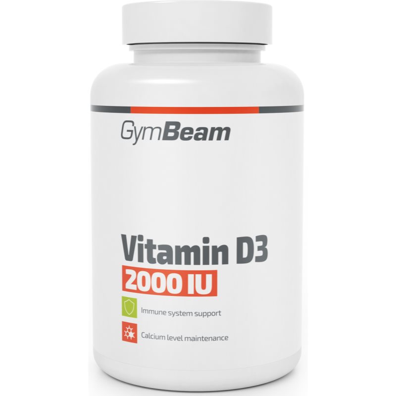 GymBeam Vitamin D3 2000 IU favorizează sănătatea oaselor și a dinților 60 caps.