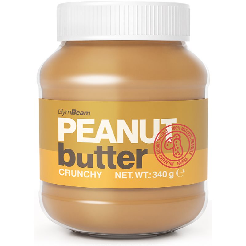 GymBeam Peanut Butter Crunchy cremă de nuci 100 % 340 g