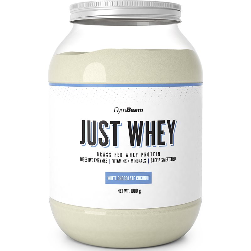 GymBeam Just Whey proteine din zer cu enzime digestive aroma White Chocolate & Coconut 1000 g