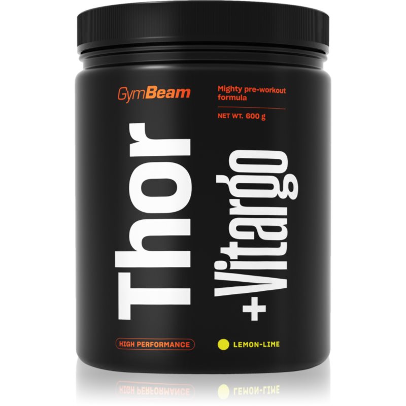 GymBeam Thor Fuel + Vitargo favorizează performanțele sportive cu cafeina aroma Lemon & Lime 600 g
