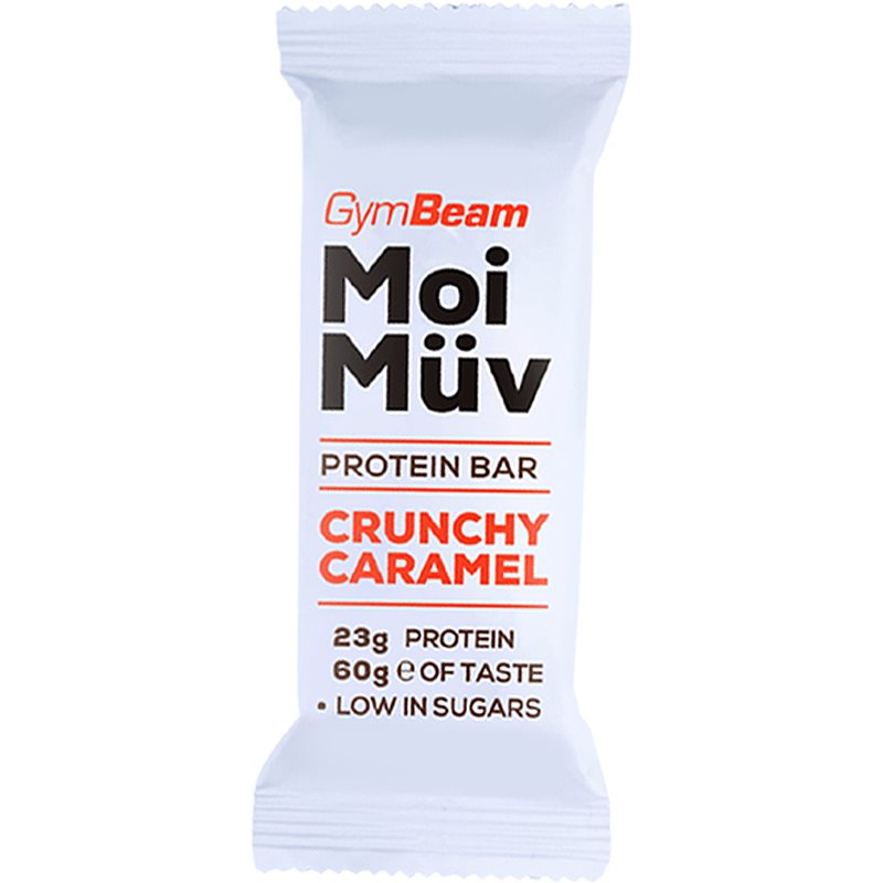 GymBeam MoiMüv Protein Bar bară de proteine aroma Crunchy Caramel 60 g