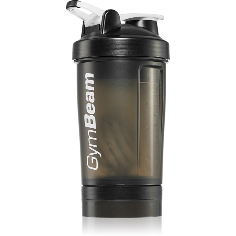 GymBeam Blend Bottle shaker pentru sport + rezervor culoare Black White 450 ml