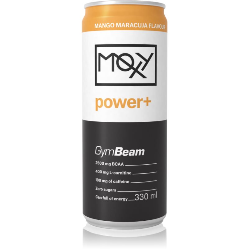 GymBeam Moxy Power+ băutură gata preparată fără adaos de zahăr aroma Mango Maracuja 330 ml