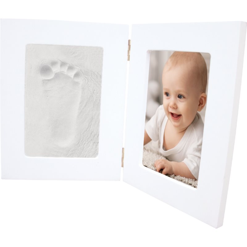 Happy Hands Double Frame set de mulaj pentru amprentele bebelușului White 36,7 cm x 23,7 cm