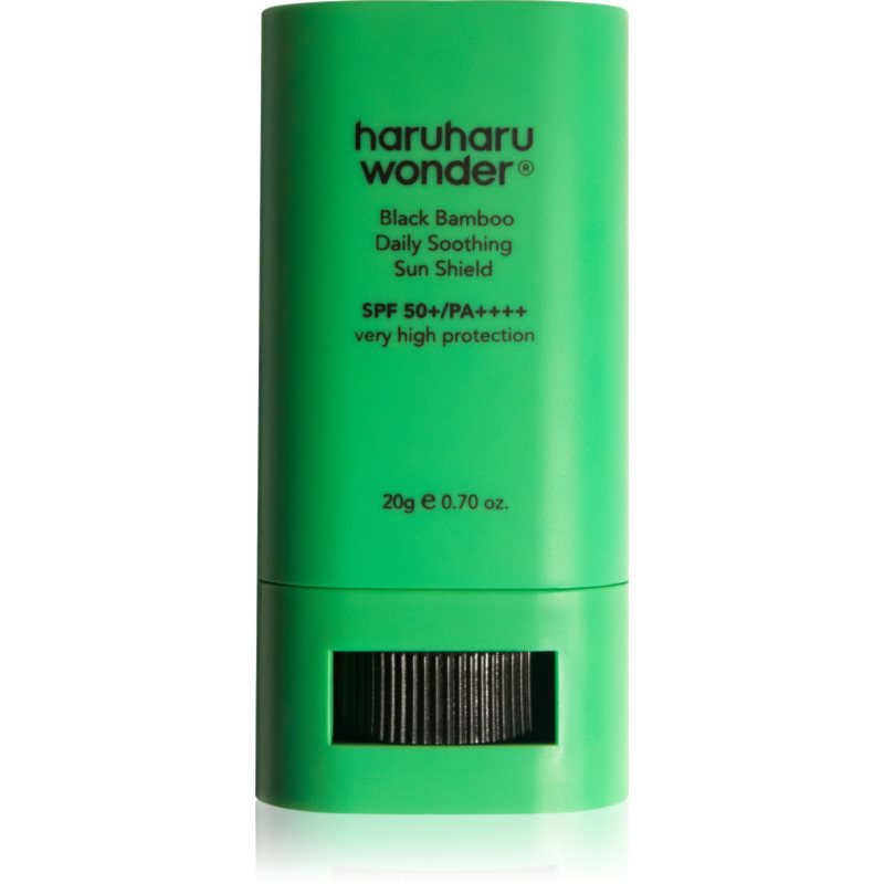 Haruharu Wonder Black Bamboo Daily Soothing Sun Shield baton cu protectie solara cu efect calmant SPF 50+ 20 g