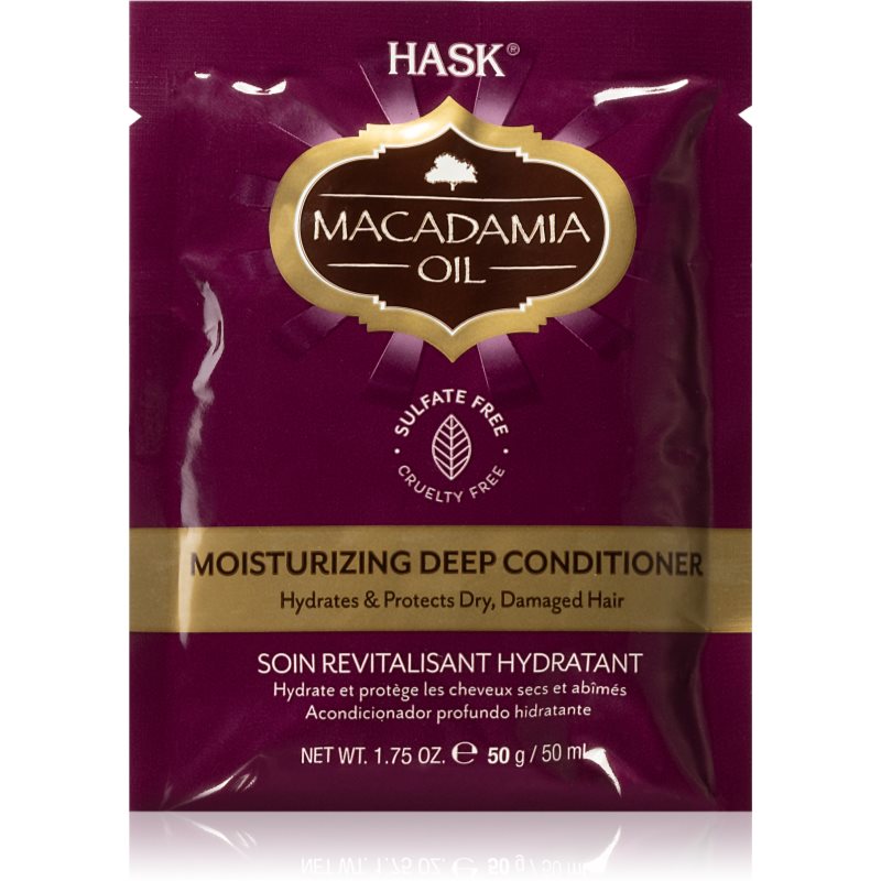 HASK Macadamia Oil balsam hidratant pentru par uscat, deteriorat si tratat chimic 50 ml