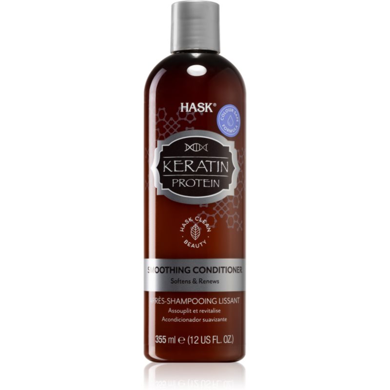 HASK Keratin Protein balsam cu efect de netezire pentru par degradat sau tratat chimic 355 ml