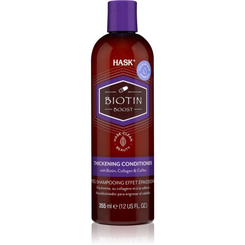 HASK Biotin Boost balsam pentru indreptare pentru păr cu volum 355 ml