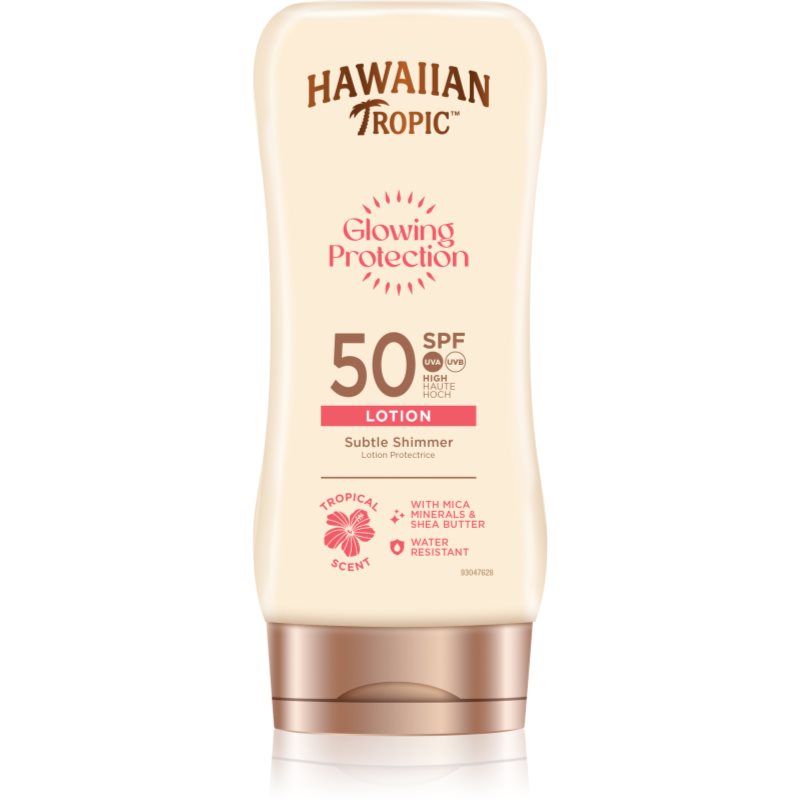 Hawaiian Tropic Glowing Protection Sunscreen Lotion lotiune pentru bronzat SPF 50 170 ml