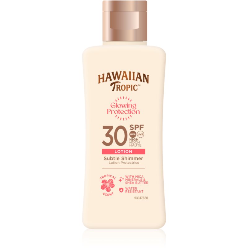 Hawaiian Tropic Glowing Protection Sunscreen Lotion loțiune pentru plaja SPF 30 75 ml