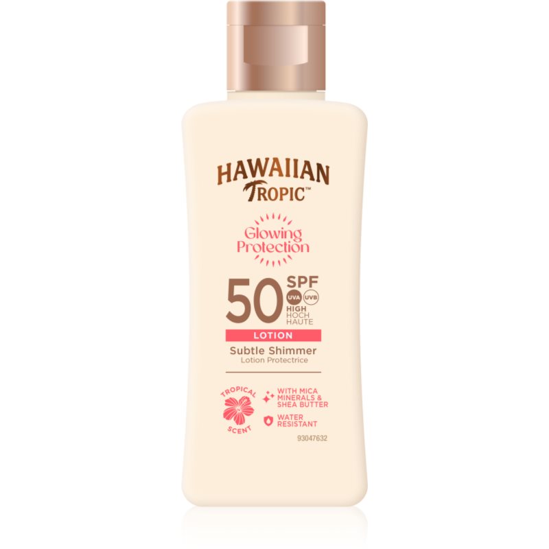 Hawaiian Tropic Glowing Protection Sunscreen Lotion lotiune pentru bronzat SPF 50 75 ml