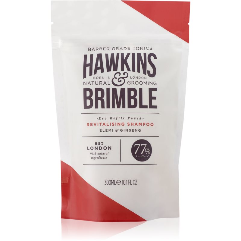 Hawkins & Brimble Revitalising Shampoo Eco Refill Pouch sampon revitalizant pentru barbati Refil 300 ml