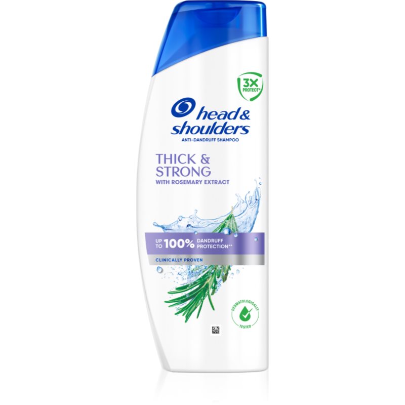 Head &amp; Shoulders Thick &amp; Strong with Rosemary Extract sampon anti-matreata 400 ml