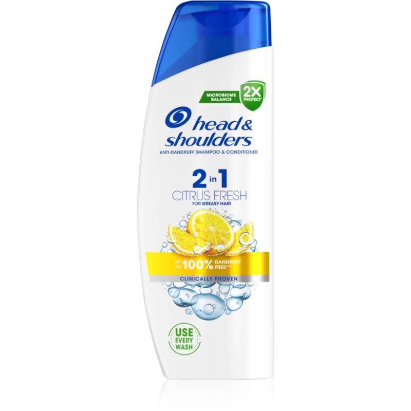 Head & Shoulders Citrus Fresh 2v1 sampon anti-matreata pentru par gras 330 ml