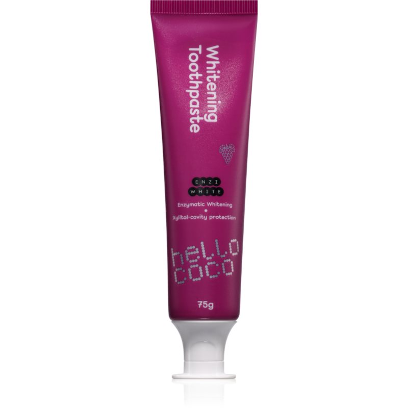 hello coco Whitening Toothpaste Grape pasta de dinti pentru albire cu aromă 75 g