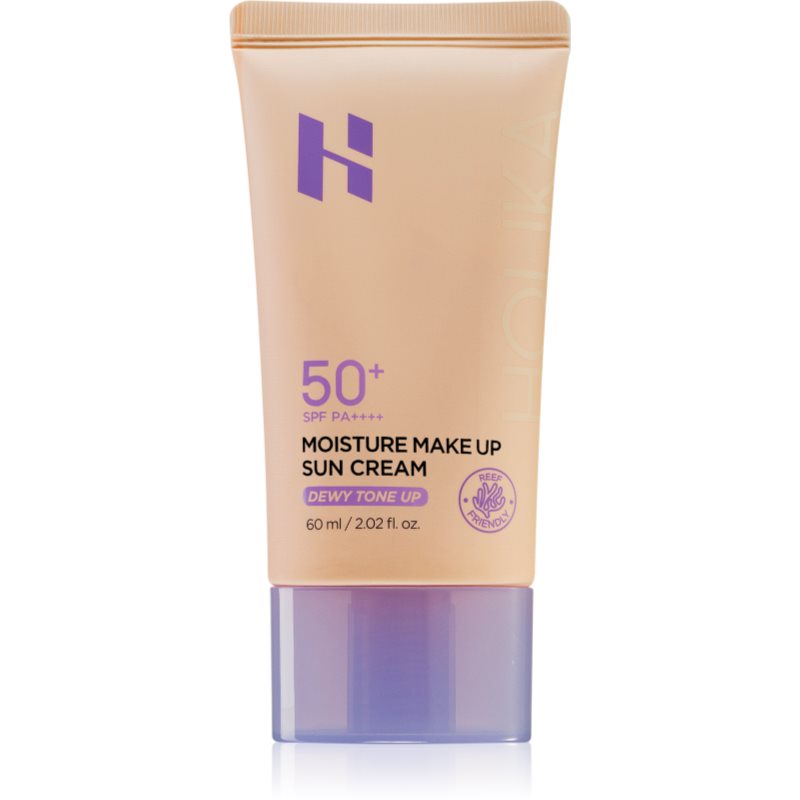 Holika Holika Moisture Make Up Sun Cream crema de fata cu efect de protectie SPF 50+ 60 ml