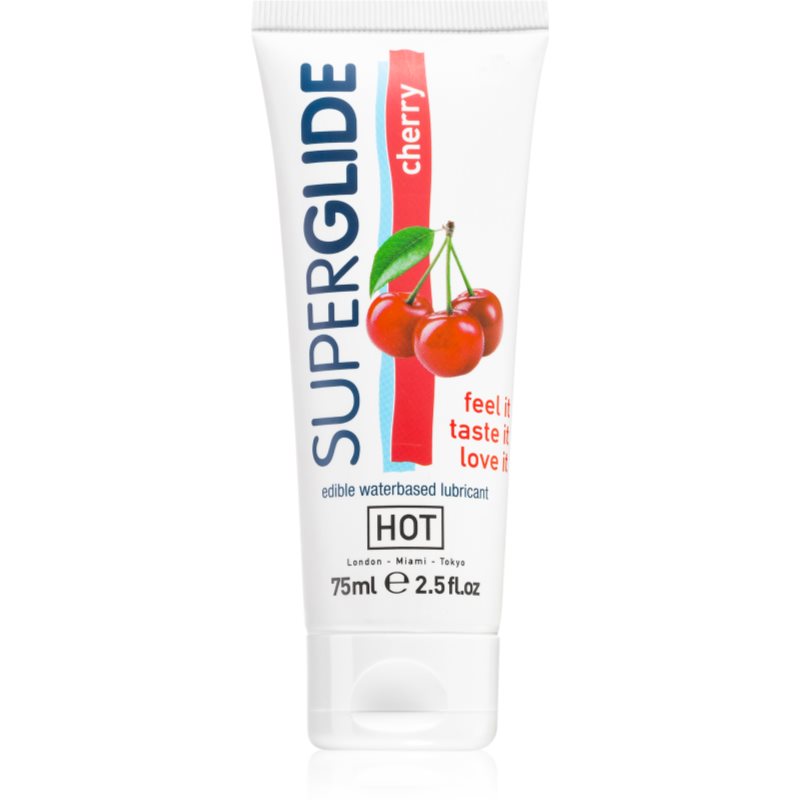 HOT Superglide gel lubrifiant cu aromă Cherry 75 ml