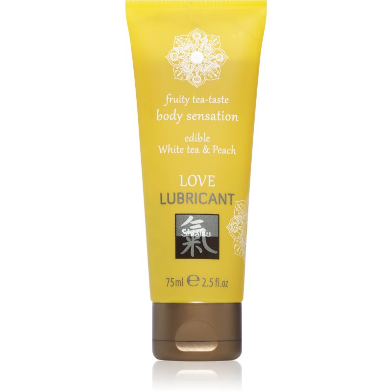 HOT Shiatsu Love gel lubrifiant cu aromă White Tea & Peach 75 ml