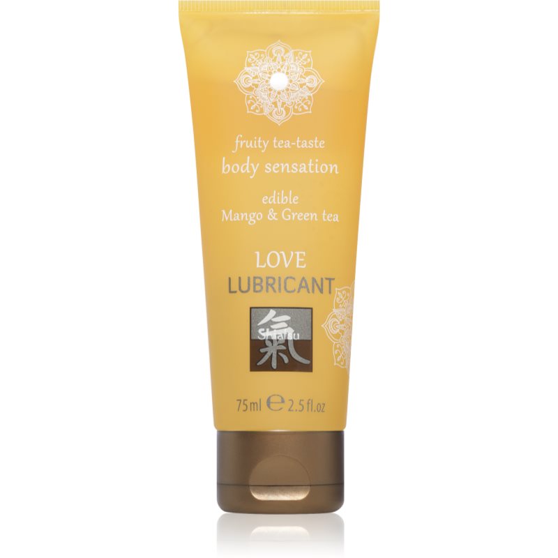 HOT Shiatsu Love gel lubrifiant cu aromă Mango & Green Tea 75 ml