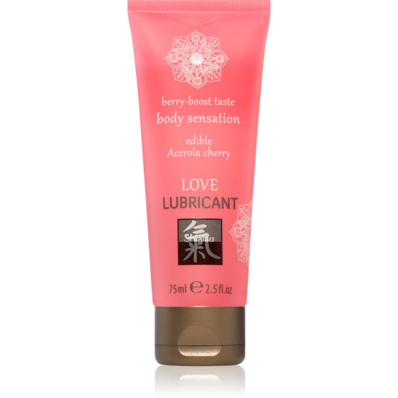 HOT Shiatsu Love gel lubrifiant cu aromă Acerola Cherry 75 ml