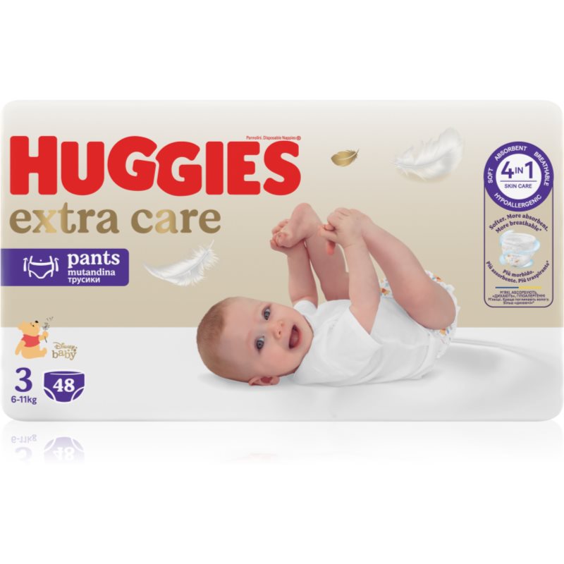 Huggies Extra Care Pants Size 3 scutece de unică folosință tip chiloțel 6 - 11 kg 48 buc