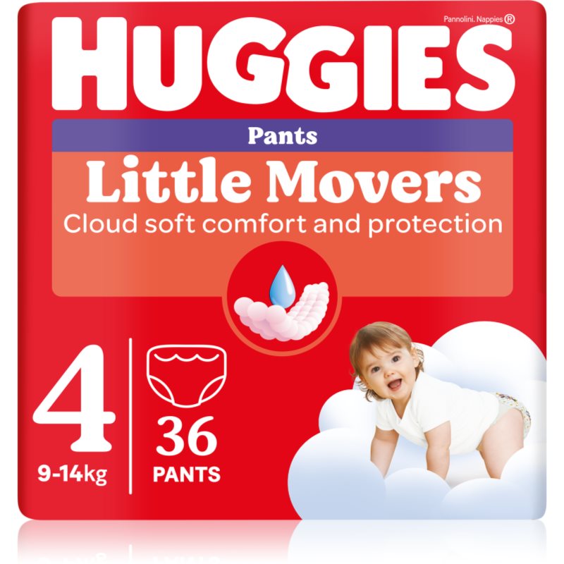 Huggies Little Movers Pants scutece de unică folosință tip chiloțel 9-14 kg 36 buc