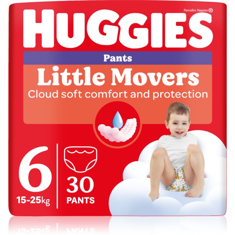 Huggies Little Movers Pants scutece de unică folosință tip chiloțel 15-25 kg 30 buc