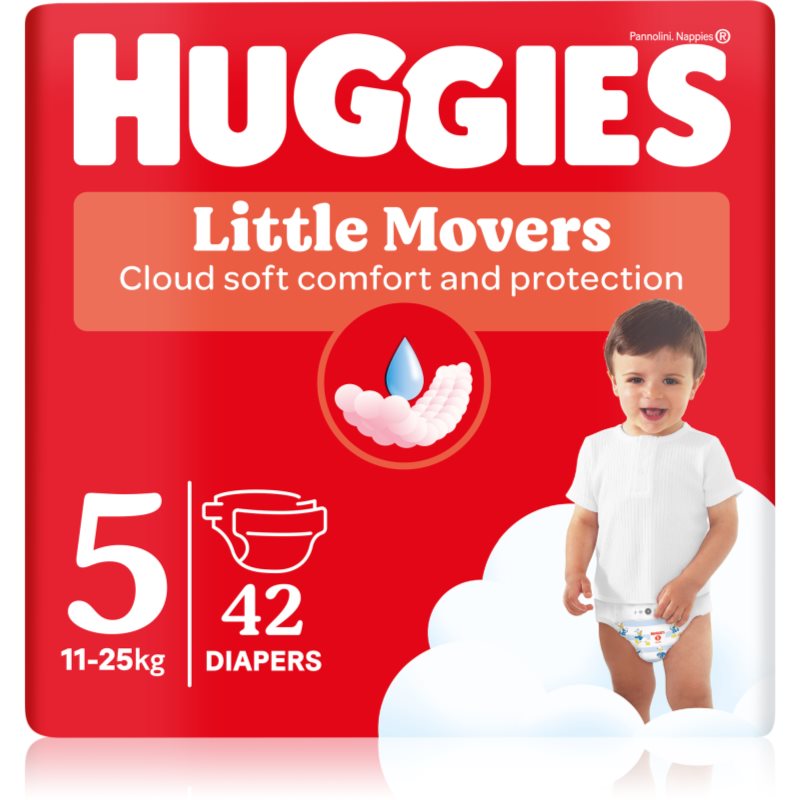 Huggies Little Movers Ultra Comfort scutece de unică folosință Jumbo 11-25 kg 42 buc