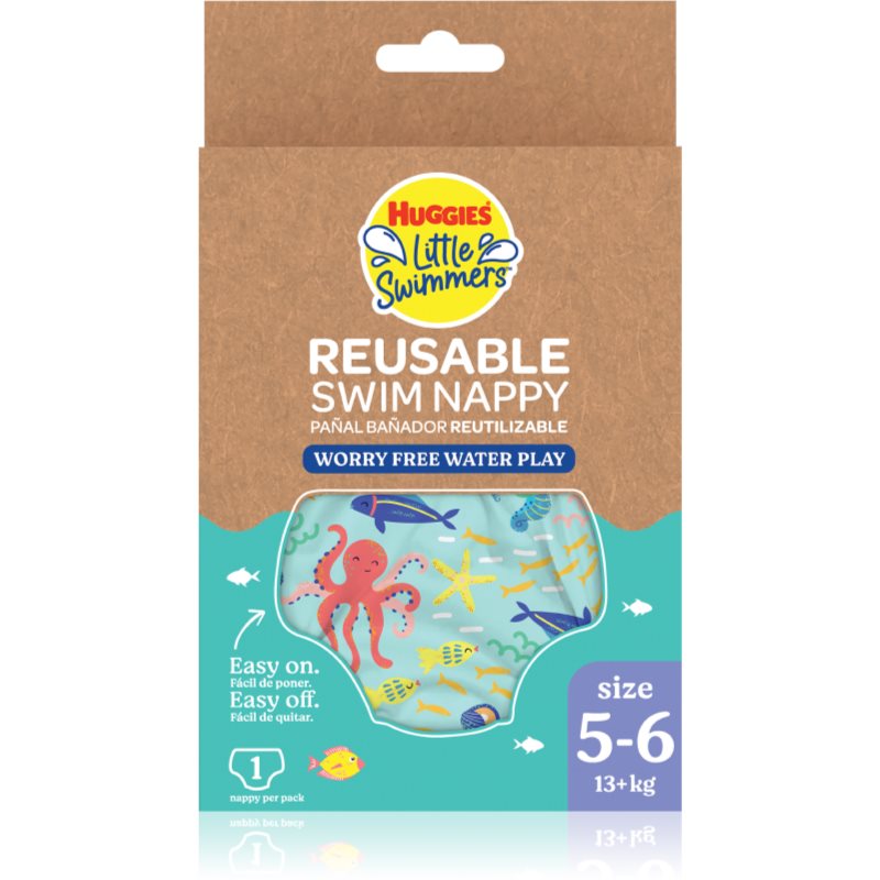 Huggies Little Swimmers Reusable 5/6 scutece lavabile tip slip de înot 13 kg+ 1 kg