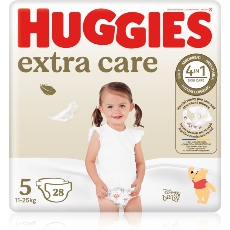 Huggies Extra Care Size 5 scutece de unică folosință 11-25 kg 28 buc
