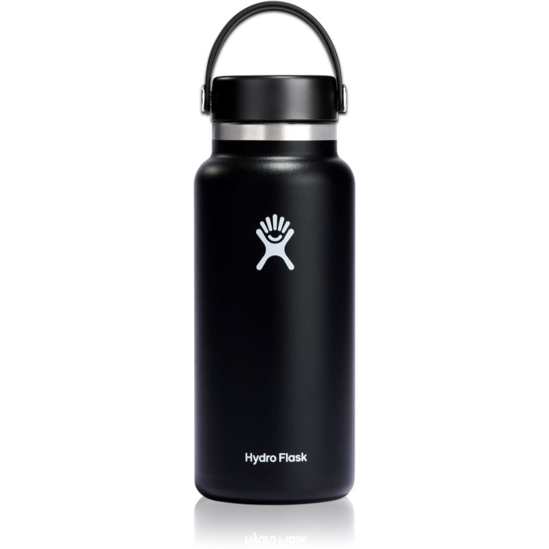 Hydro Flask Wide Mouth Flex Cap sticlă termos culoare Black 946 ml