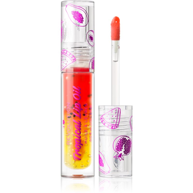 I Heart Revolution Tasty Tropical ulei nuanțator pentru buze pentru hidratare si stralucire culoare Papaya 3,8 ml