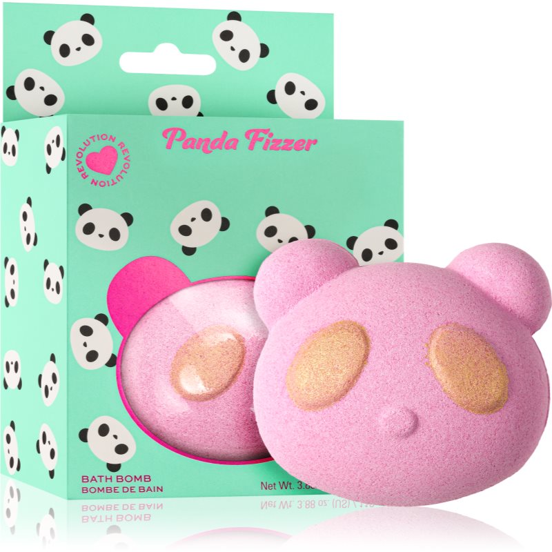 I Heart Revolution Bath Fizzer Panda bombă de baie cu parfum Cranberry & Vanilla 110 g