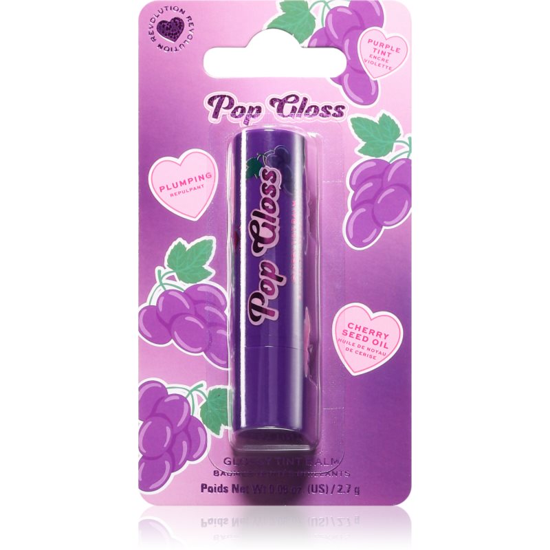 I Heart Revolution Pop Gloss balsam de buze tonifiant culoare Plum Purple 2.7 g