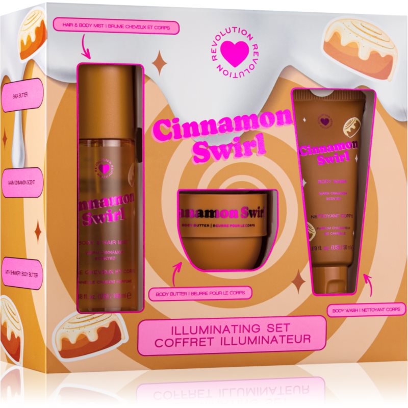I Heart Revolution Xmas 2025 Cinamon Swirl set cadou de Crăciun pentru corp pentru femei