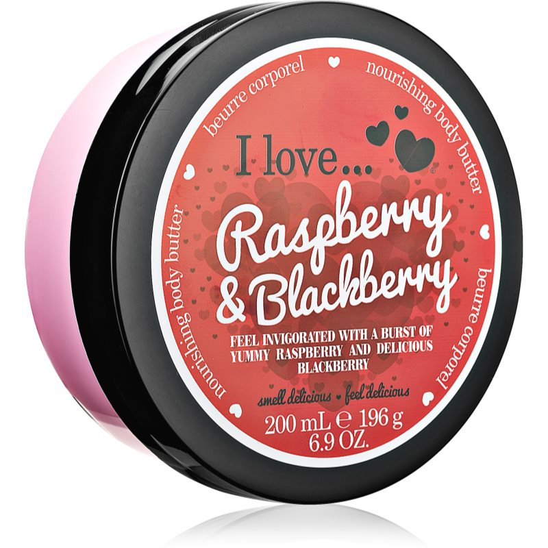 I Love Strawberries & Cream unt pentru corp Raspberry & Blackberry 200 ml