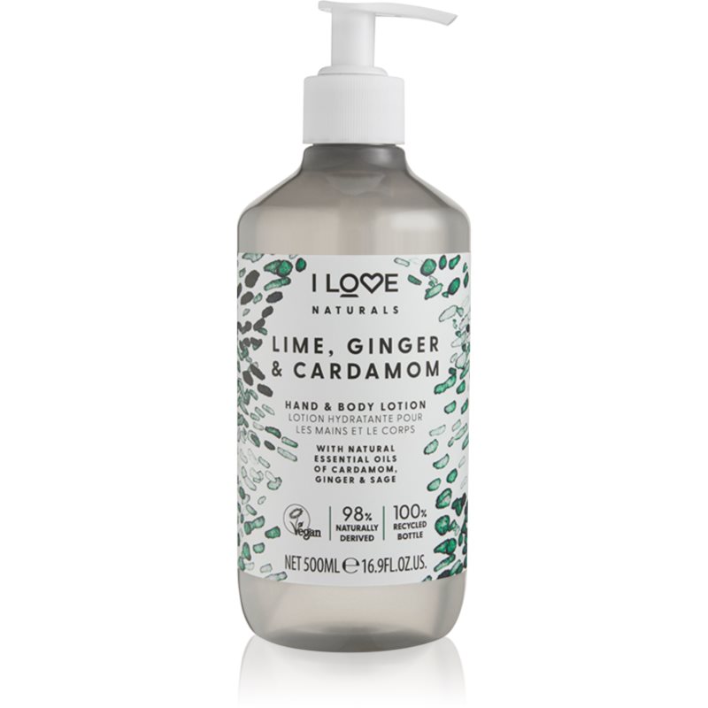 I Love Naturals Lime, Ginger & Cardamom lapte de corp 500 ml