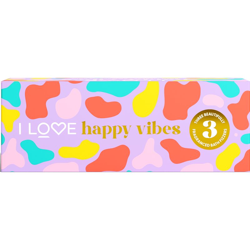 I love... Special Moments Happy Vibes bombă de baie parfum Mango, Grapefruit, Peach 3x150 g