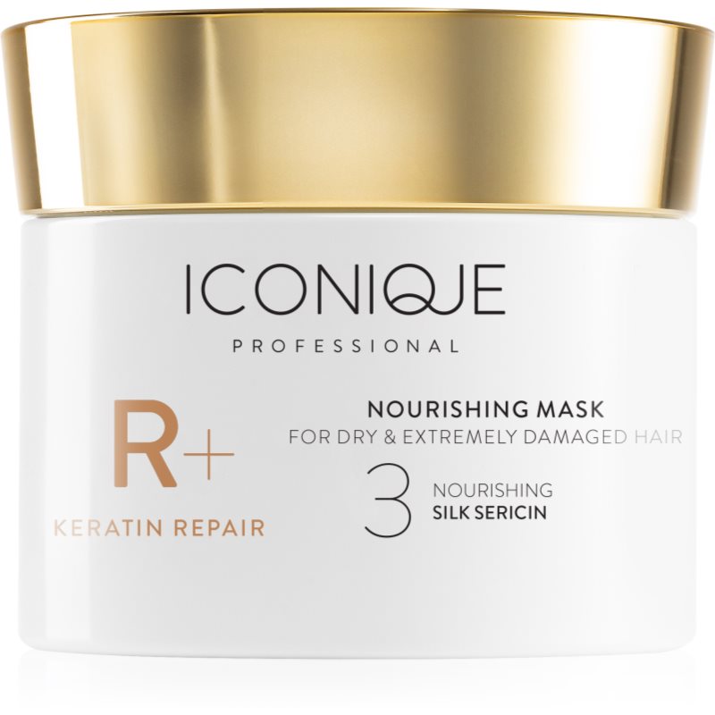 ICONIQUE Professional R+ Keratin repair Nourishing mask masca regeneratoare pentru păr uscat și deteriorat 100 ml