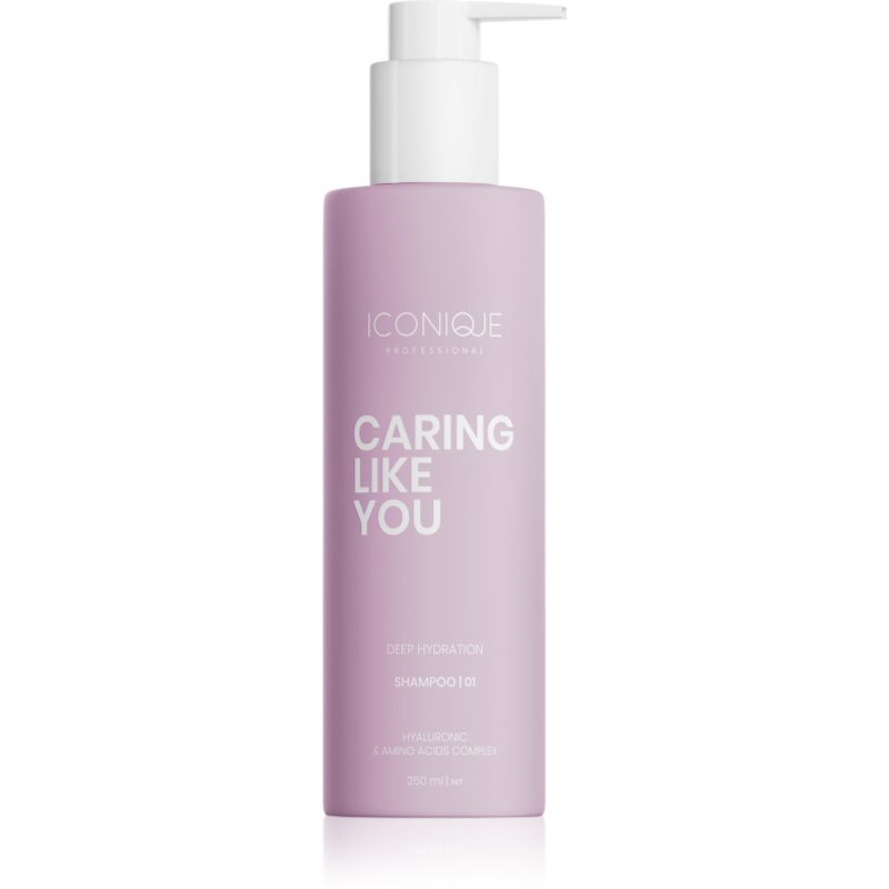 ICONIQUE Professional CARING LIKE YOU Deep Hydration sampon hidratant pentru păr uscat și deteriorat 250 ml