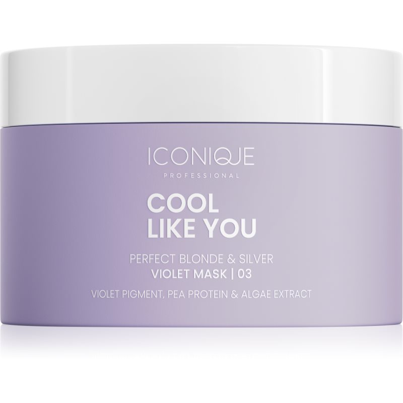 ICONIQUE Professional COOL LIKE YOU Perfect Blonde & Silver Violet Masca de par neutralizeaza tonurile de galben 200 ml